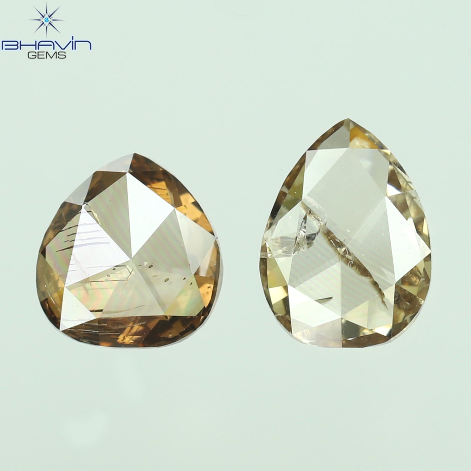 0.52 CT Pear Shape Natural Diamond Brown Color SI-I1 Clarity (5.20 MM)
