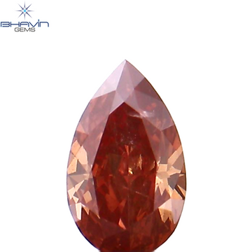 0.11 CT Natural Pear Diamond Enhanced Pink Color Clarity SI1 (4.17 MM)