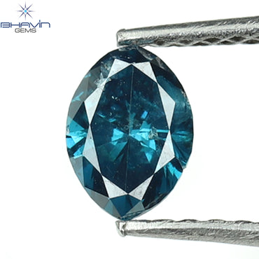 0.47 CT Marquise Diamond Blue Diamond I3 Clarity (6.23 MM)
