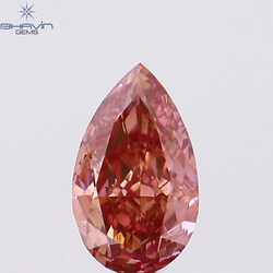0.19 CT ペアシェイプ ナチュラル ダイヤモンド ピンク色 VS2 クラリティ (4.46 MM)