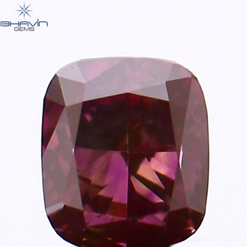 0.18 CT Natural Cushion Diamond Enhanced Pink Color Clarity VS1 (3.28 MM)