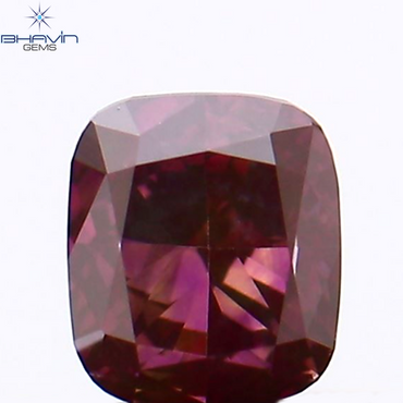 0.18 CT クッション シェイプ ナチュラル ルース ダイヤモンド 強化ピンク色 VS1 クラリティ (3.28 MM)