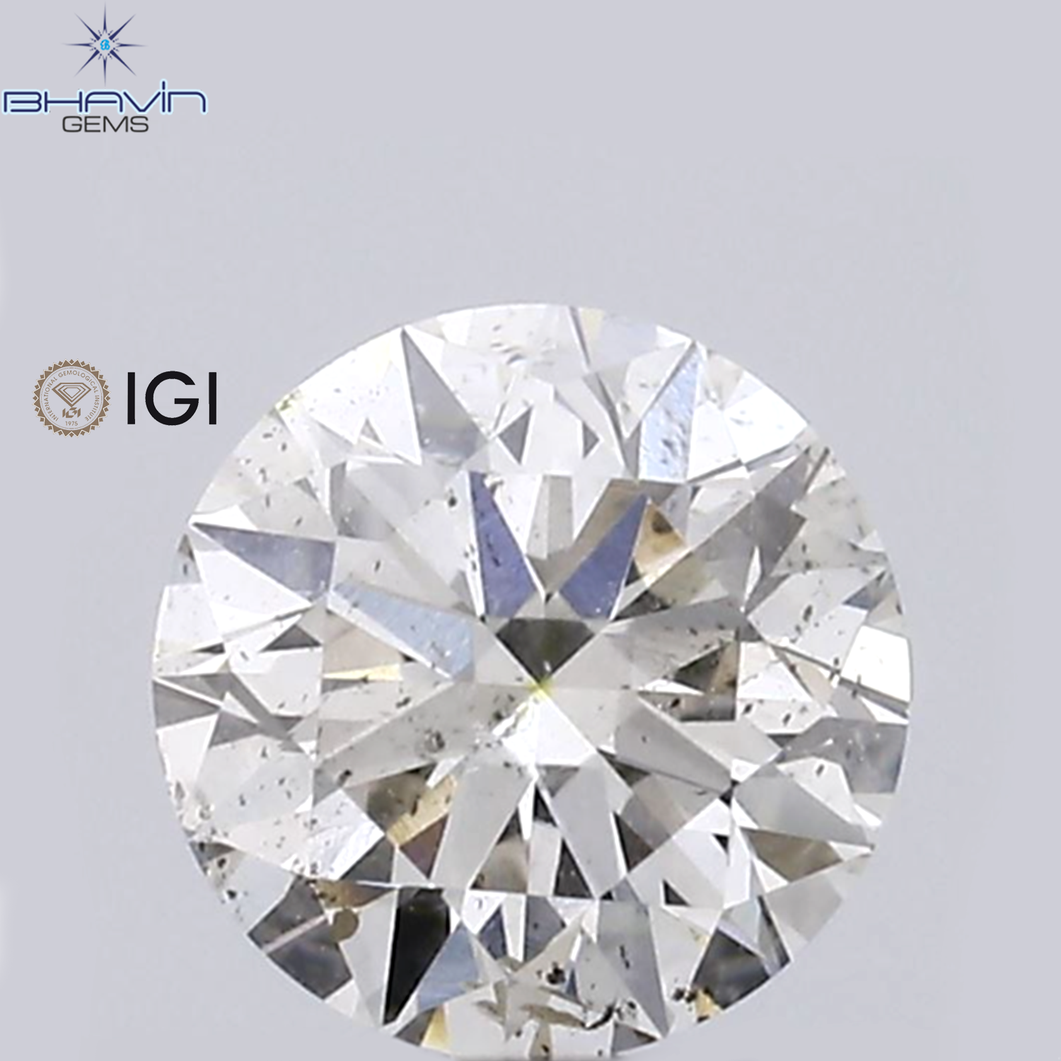 IGI 認定 0.31 CT ホワイト(I) ダイヤモンド ラウンド ダイヤモンド ナチュラル ルース ダイヤモンド I1 クラリティ (4.28 MM)