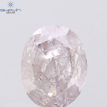0.24 CT Natural Oval Diamond Pink Color Clarity I3 (4.33 MM)