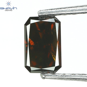 0.33 CT Radiant Diamond Cognac Color Natural Diamond Clarity SI2 (5.15 MM)