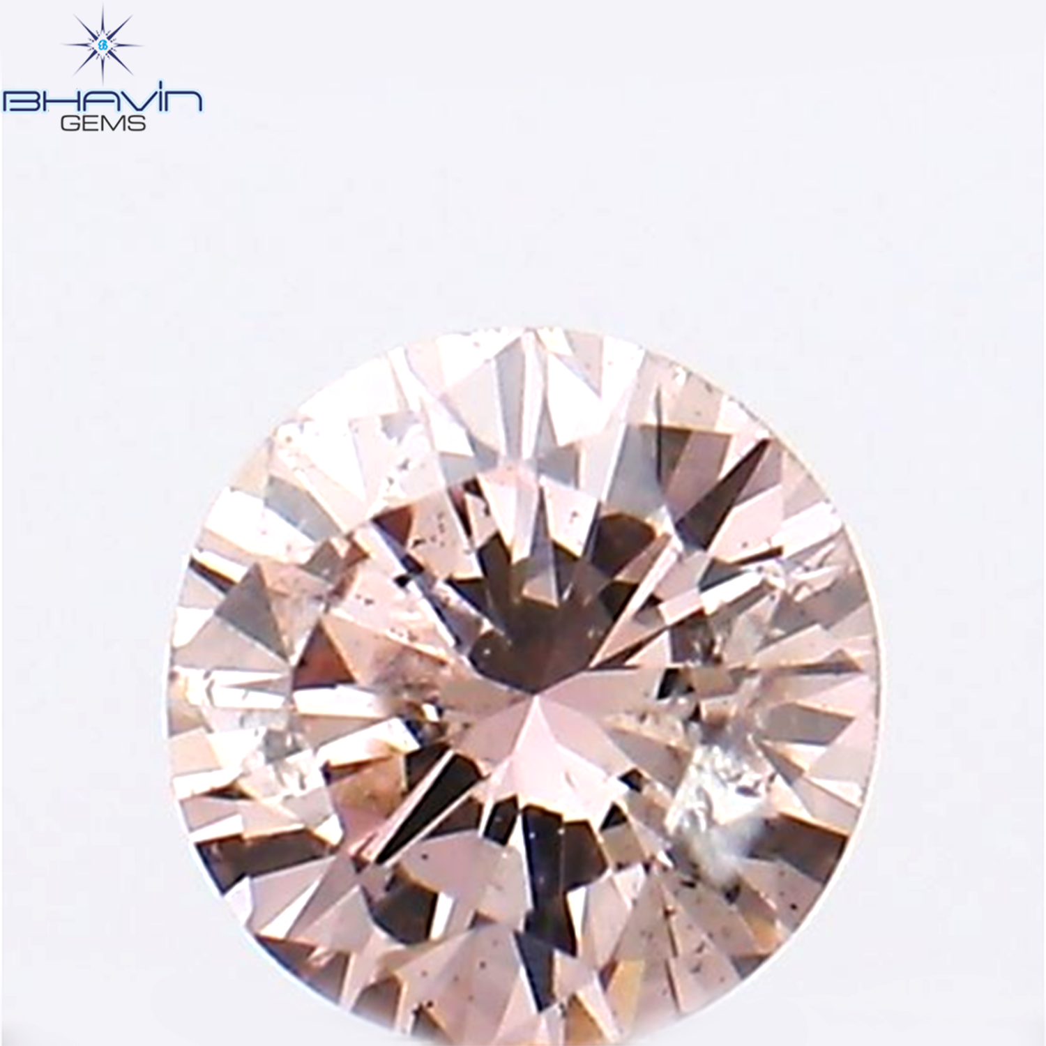 0.07 CT ラウンド シェイプ ナチュラル ダイヤモンド ピンク (アーガイル) カラー SI1 クラリティ (2.66 MM)