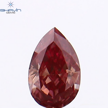 0.08 CT Natural Pear Diamond Enhanced Pink Color Clarity VS1 (3.58 MM)