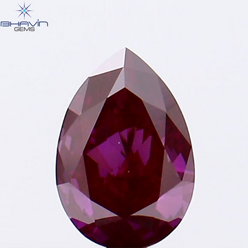 0.41 CT Natural Pear Diamond Enhanced Pink Color Clarity VS1 (5.94 MM)