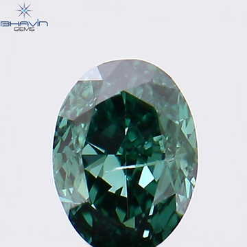 0.19 CT Natural Oval Diamond Enhanced Blue Color Clarity SI2 (3.99 MM)