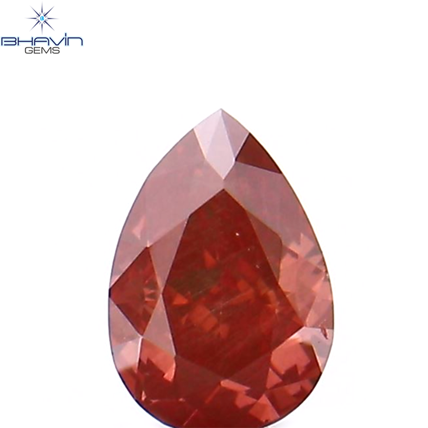 0.10 CT Pear Shape Natural Diamond Pink Color VS2 Clarity (3.64 MM)
