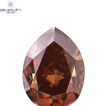 0.25 CT Natural Pear Diamond Enhanced Pink Color Clarity VS1 (4.05 MM)
