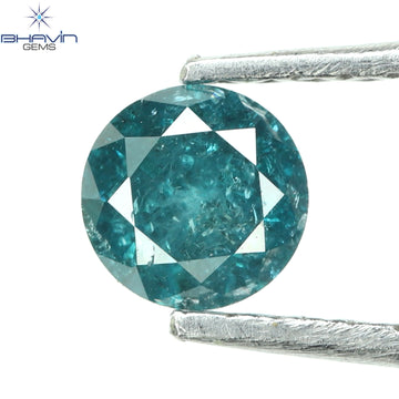0.27 CT Natural Round Diamond Enhanced Blue Color Clarity I3 (4.18 MM)