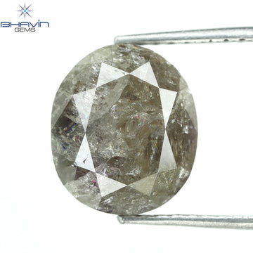 4.92 CT オーバル シェイプ ナチュラル ルース ダイヤモンド ピンク カラー I3 クラリティ (9.76 MM)