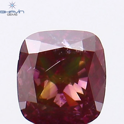 0.24 CT クッション シェイプ 天然ダイヤモンド ピンク色 SI1 クラリティ (3.60 MM)
