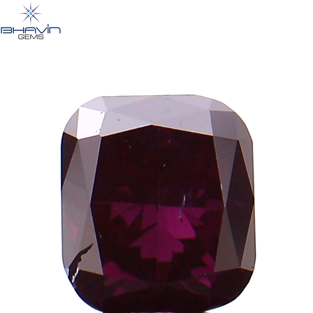 0.23 CT クッション シェイプ ナチュラル ルース ダイヤモンド 強化ピンク色 SI1 クラリティ (3.63 MM)