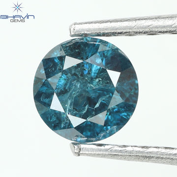0.29 CT ラウンド ダイヤモンド ナチュラル ルース ダイヤモンド ブルー カラー I3 クラリティ (4.13 MM)