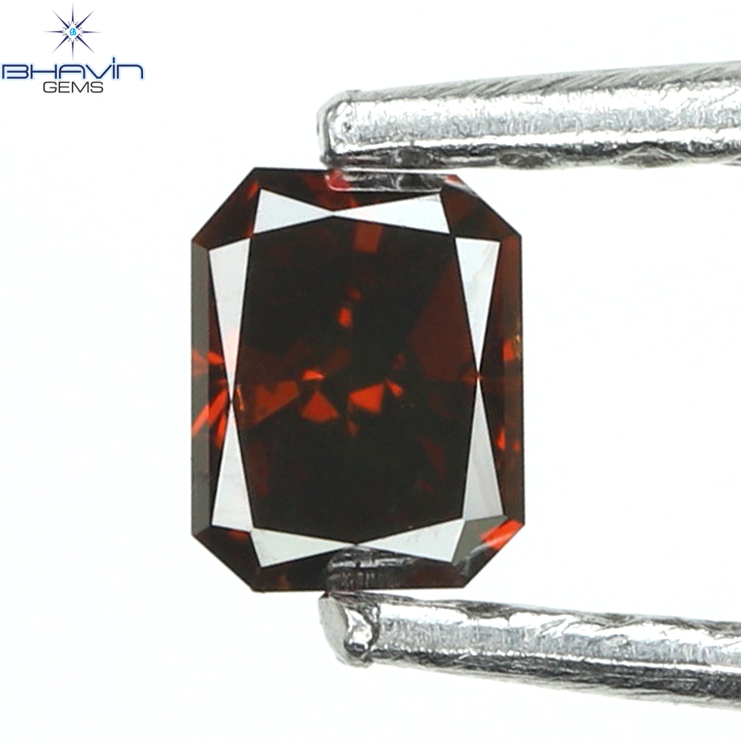 0.12 CT Radiant Diamond Cognac Color Natural Diamond Clarity VS2 (3.11 MM)