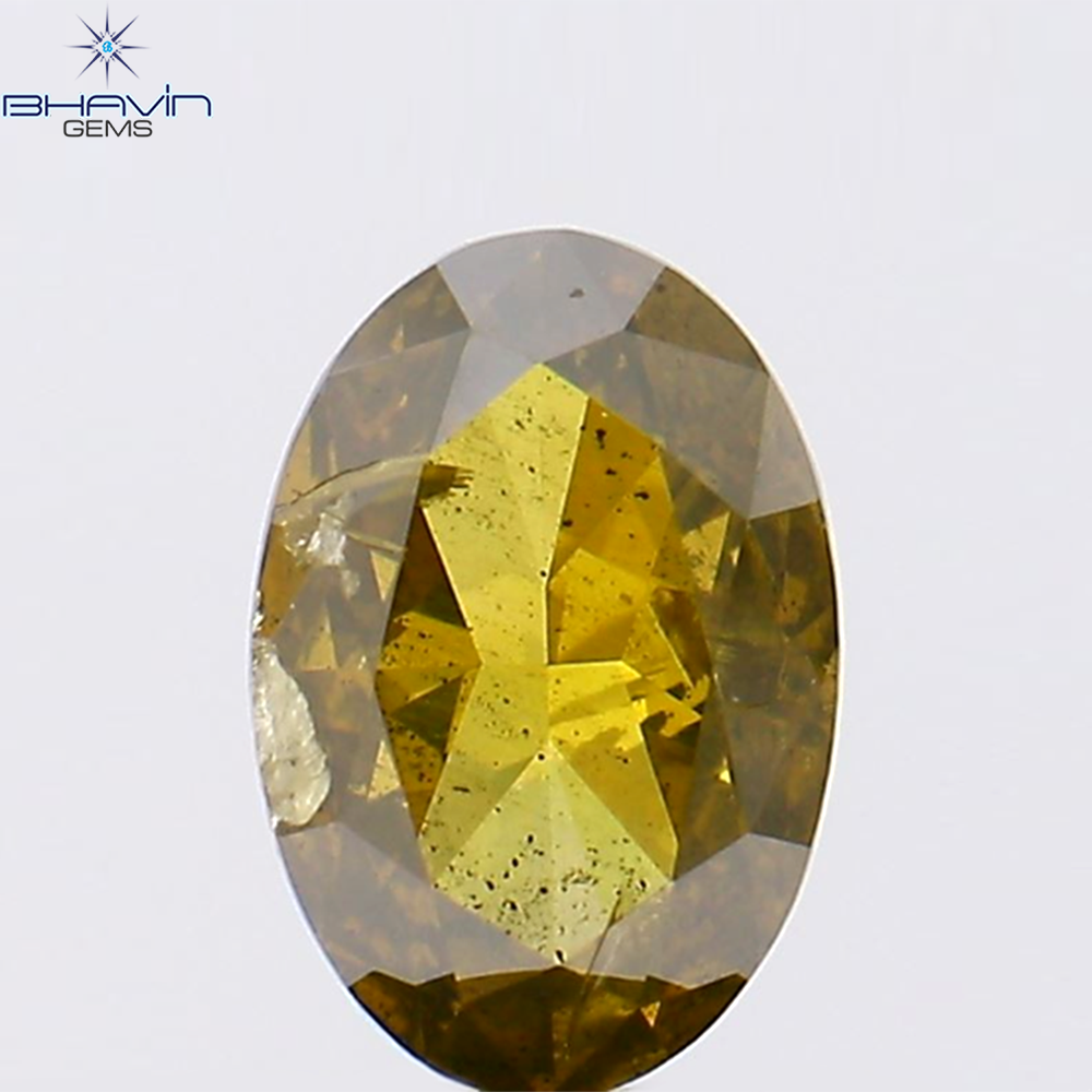 1.01 CT オーバルシェイプ 強化グリーンカラー 天然ダイヤモンド I1 クラリティ (7.20 MM)