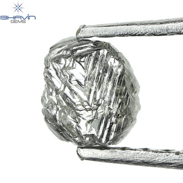 0.53 CT ラフシェイプ ナチュラル ダイヤモンド ソルト アンド ペッパー カラー I3 クラリティ (4.80 MM)