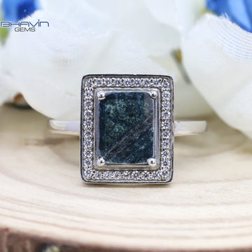 Vintage Blue Rose Cut Diamond Beauty