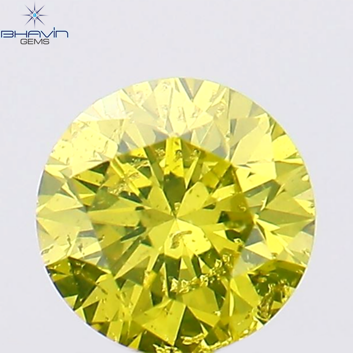 0.16 CT Natural Round Diamond Enhanced Green Yellow Color Clarity SI1 (3.50 MM)
