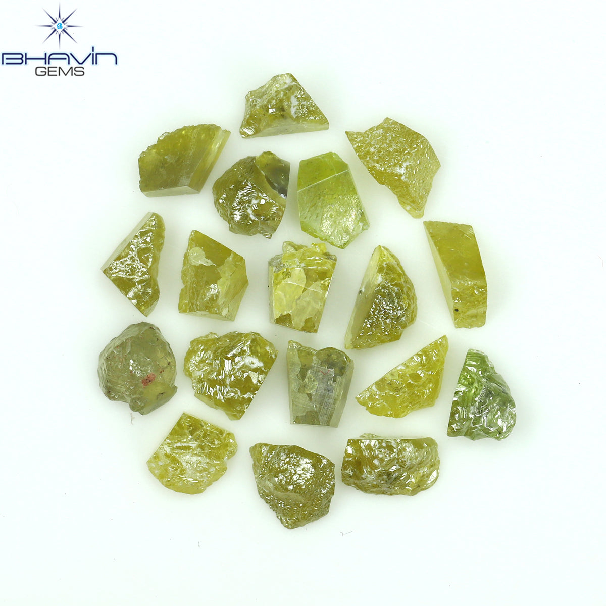 4.87 CT/18 ピース ミックス カラー イエロー ダイヤモンド ナチュラル ルース ダイヤモンド I3 クラリティ (3.64 MM)