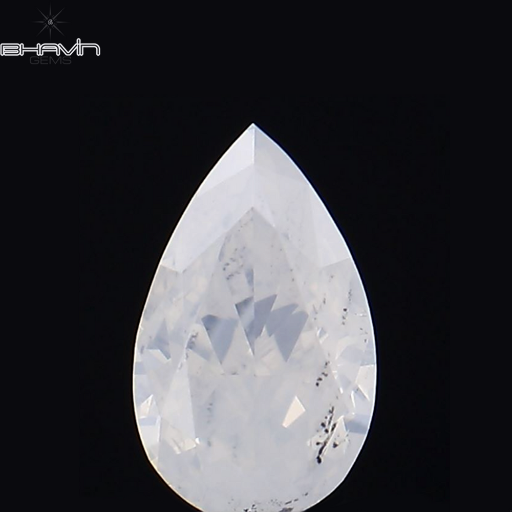0.13 CT Pear Shape Natural Diamond White Color SI1 Clarity (4.20 MM)