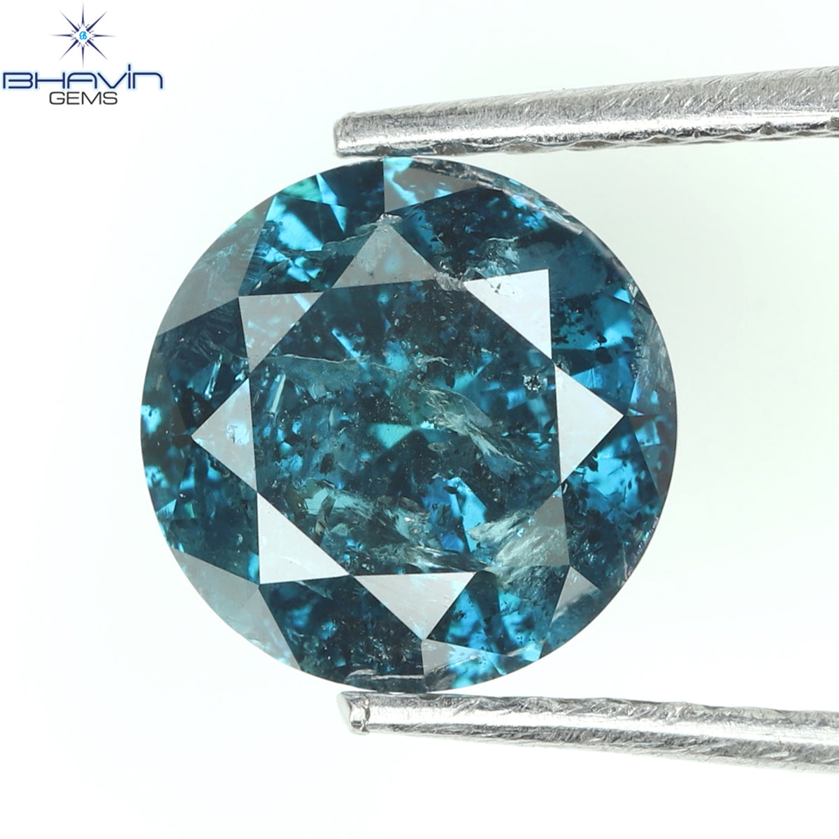 1.16 CT Natural Round Diamond Enhanced Blue Color Clarity I3 (6.72 MM)