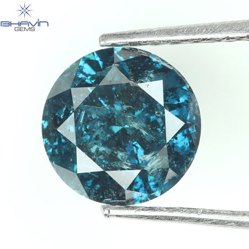 1.16 CT Natural Round Diamond Enhanced Blue Color Clarity I3 (6.72 MM)