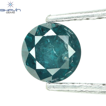 0.32 CT ラウンド ダイヤモンド ナチュラル ルース ダイヤモンド ブルー カラー I3 クラリティ (4.35 MM)