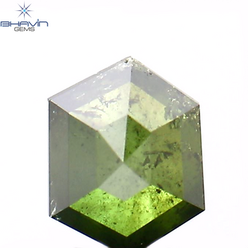 0.19 CT 六角形 天然ダイヤモンド イエロー カラー I2 クラリティ (6.65 MM)