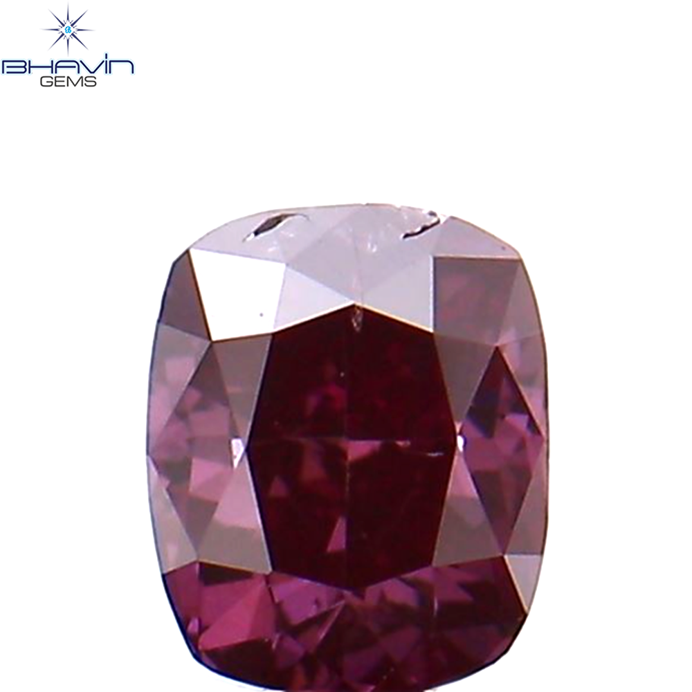 0.11 CT Cushion Shape Natural Loose Diamond Enhanced Pink Color SI1 Clarity (3.02 MM)