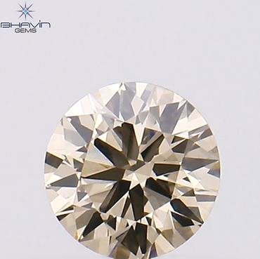 0.27 CT Round Shape Natural Loose Diamond Brown Color VS1 Clarity (4.12 MM)
