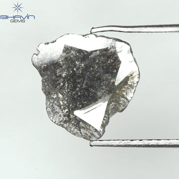 0.69 CT Slice Natural Diamond Salt And Papper Color Clarity I3 (10.73 MM)