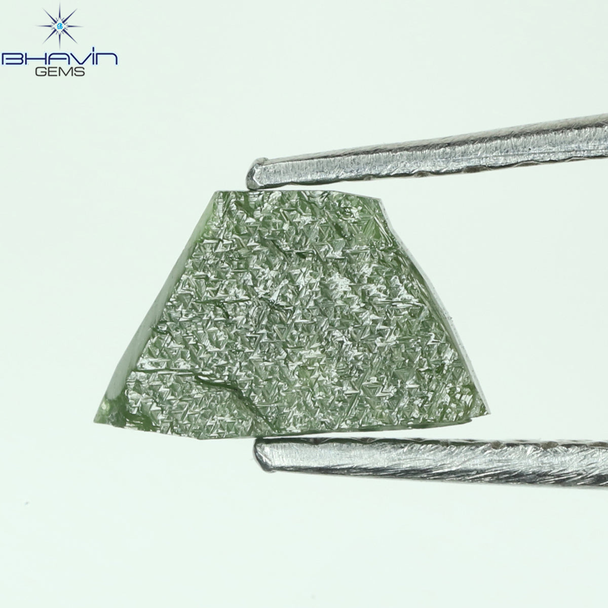 1.05 CT、ノーカット ポルキ シェイプ、天然ダイヤモンド、ブルー カラー、I3 クラリティ (5.42 MM)