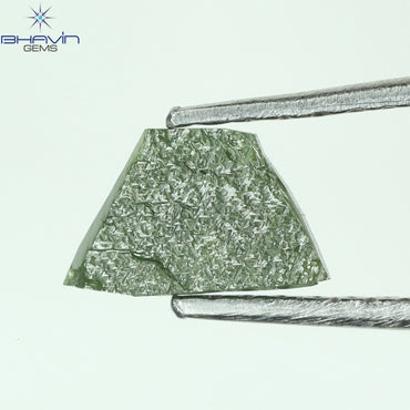 0.30 CT Trapezoid Rough Shape Green Natural Loose Diamond I3 Clarity (6.80 MM)