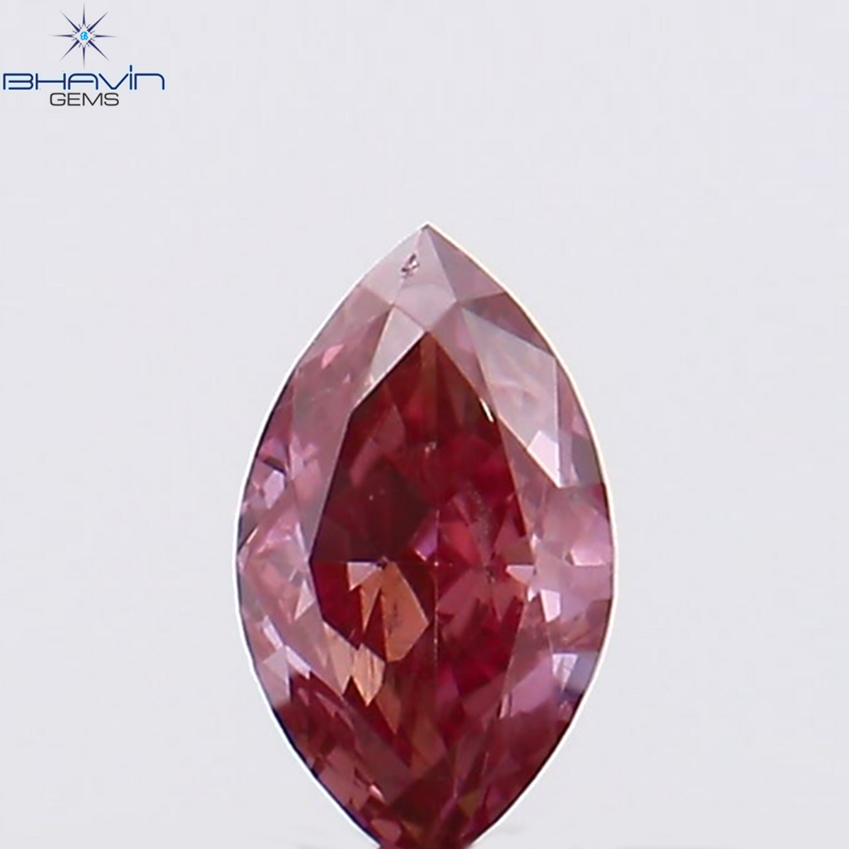 0.09 CT Natural Marquise Diamond Enhanced Pink Color Clarity VS1 (4.09 MM)