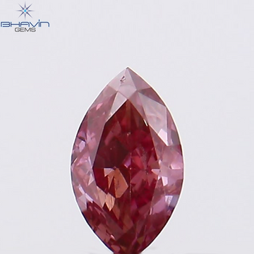 0.09 CT Natural Marquise Diamond Enhanced Pink Color Clarity VS1 (4.09 MM)