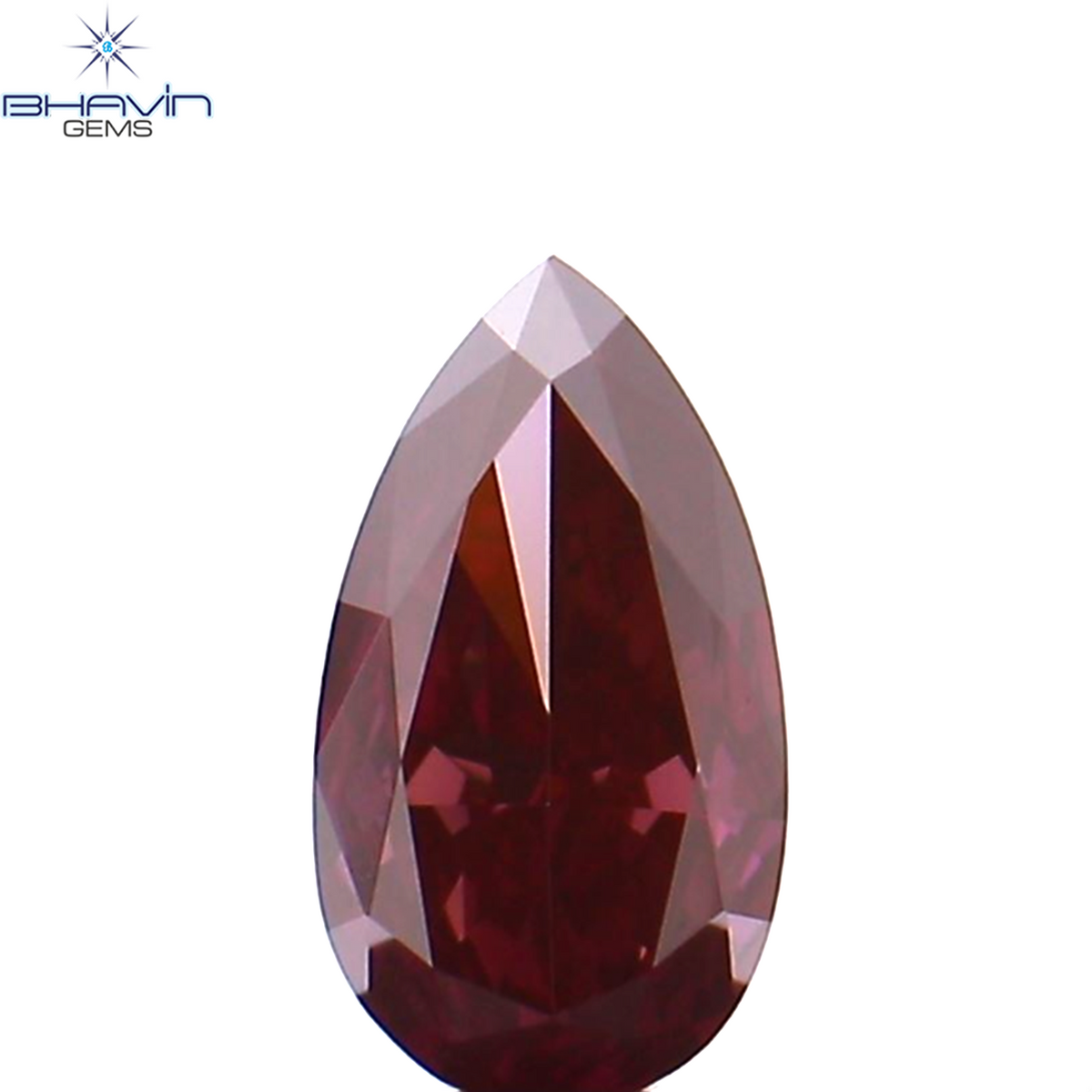 0.20 CT Natural Pear Diamond Enhanced Pink Color Clarity VS1 (5.24 MM)
