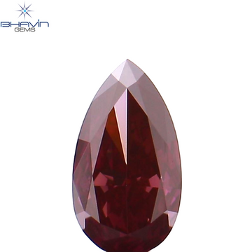 0.20 CT Natural Pear Diamond Enhanced Pink Color Clarity VS1 (5.24 MM)