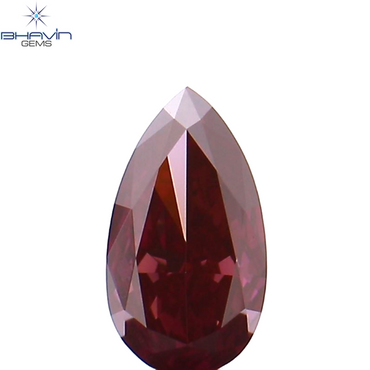 0.20 CT ペアシェイプ ナチュラル ダイヤモンド ピンク色 VS1 クラリティ (5.24 MM)