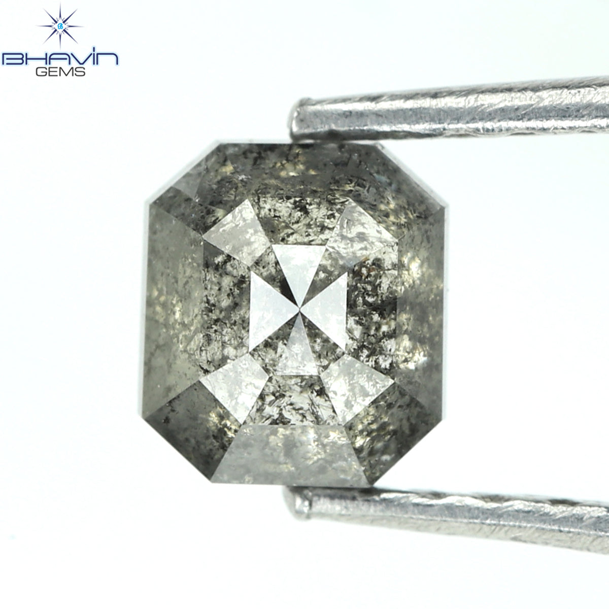 0.55 CT Natural Square Cut Diamond Salt And Pepper Color Clarity I3 (4.78 MM)
