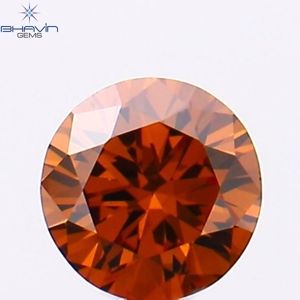0.13 CT Round Shape Natural Diamond Red Color VS2 Clarity (3.14 MM)