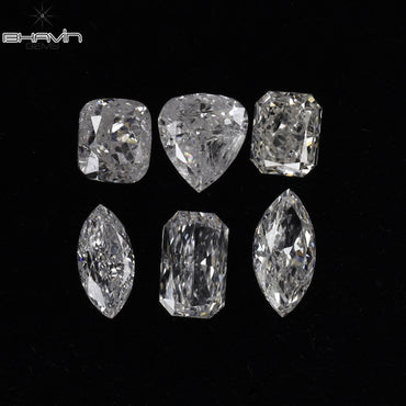 0.40 CT/ 6 ピース ミックス シェイプ ナチュラル ダイヤモンド ホワイト カラー SI2 クラリティ (3.06 MM)