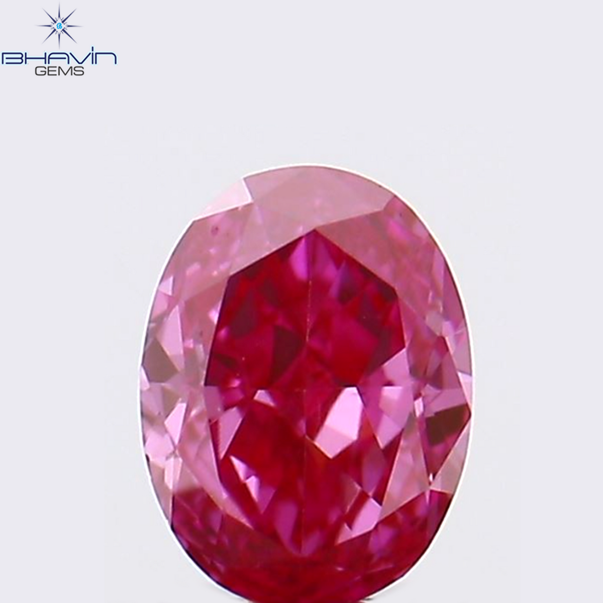 0.08 CT Natural Oval Diamond Enhanced Pink Color Clarity VS1 (3.16 MM)