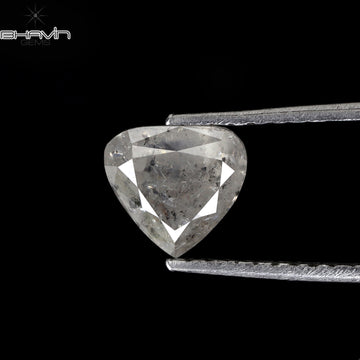 1.07 CT Natural Heart Diamond White Milky Color Clarity I3 (6.62 MM)