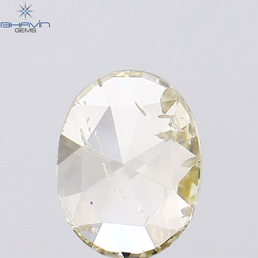 0.40 CT Oval Shape Natural Diamond Yellow Color SI2 Clarity (5.75 MM)