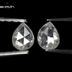 0.28 CT/2 ピース ペアシェイプ ナチュラル ダイヤモンド ホワイト カラー I3 クラリティ (3.77 MM)