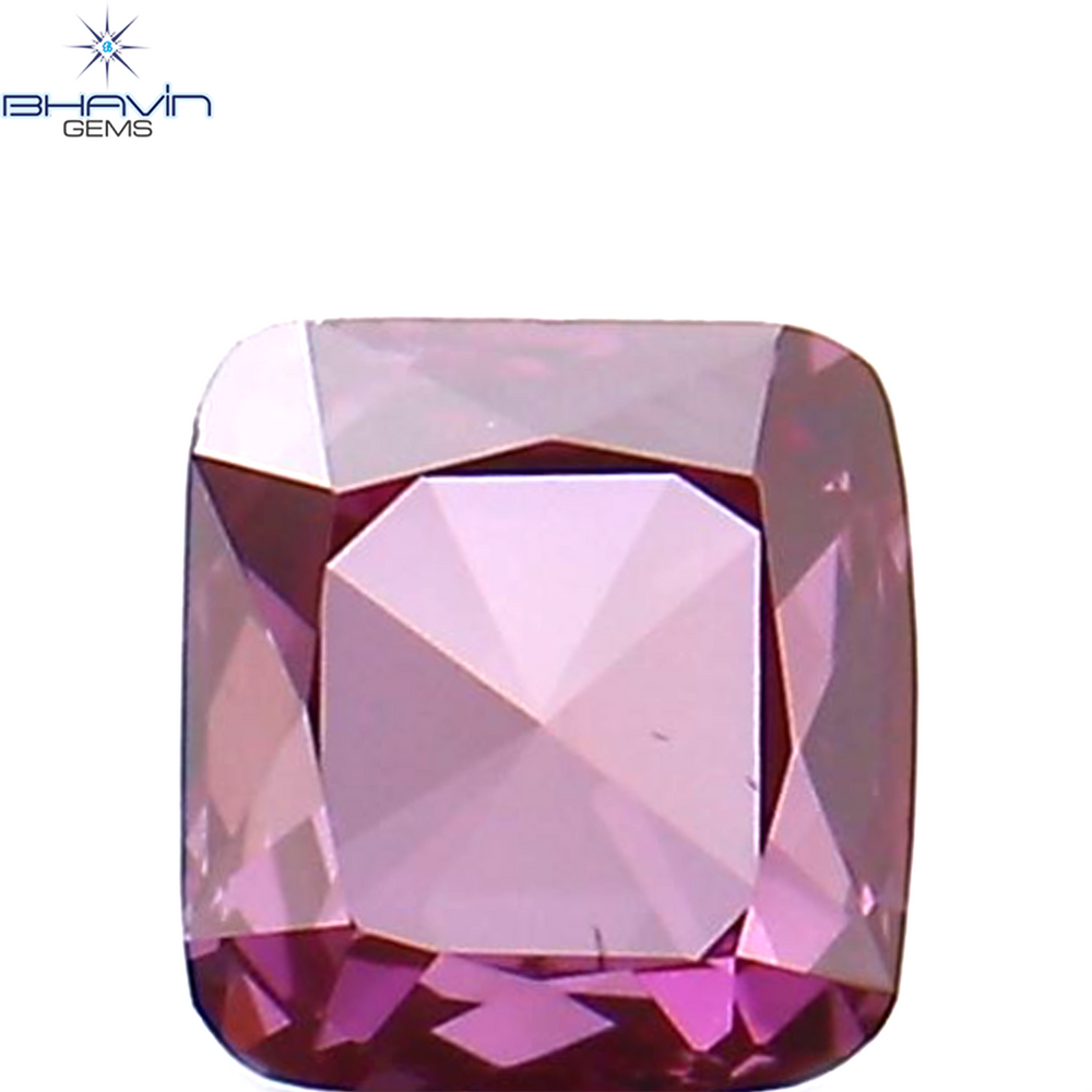 0.09 CT Cushion Shape Natural Diamond Pink Color VS2 Clarity (2.60 MM)