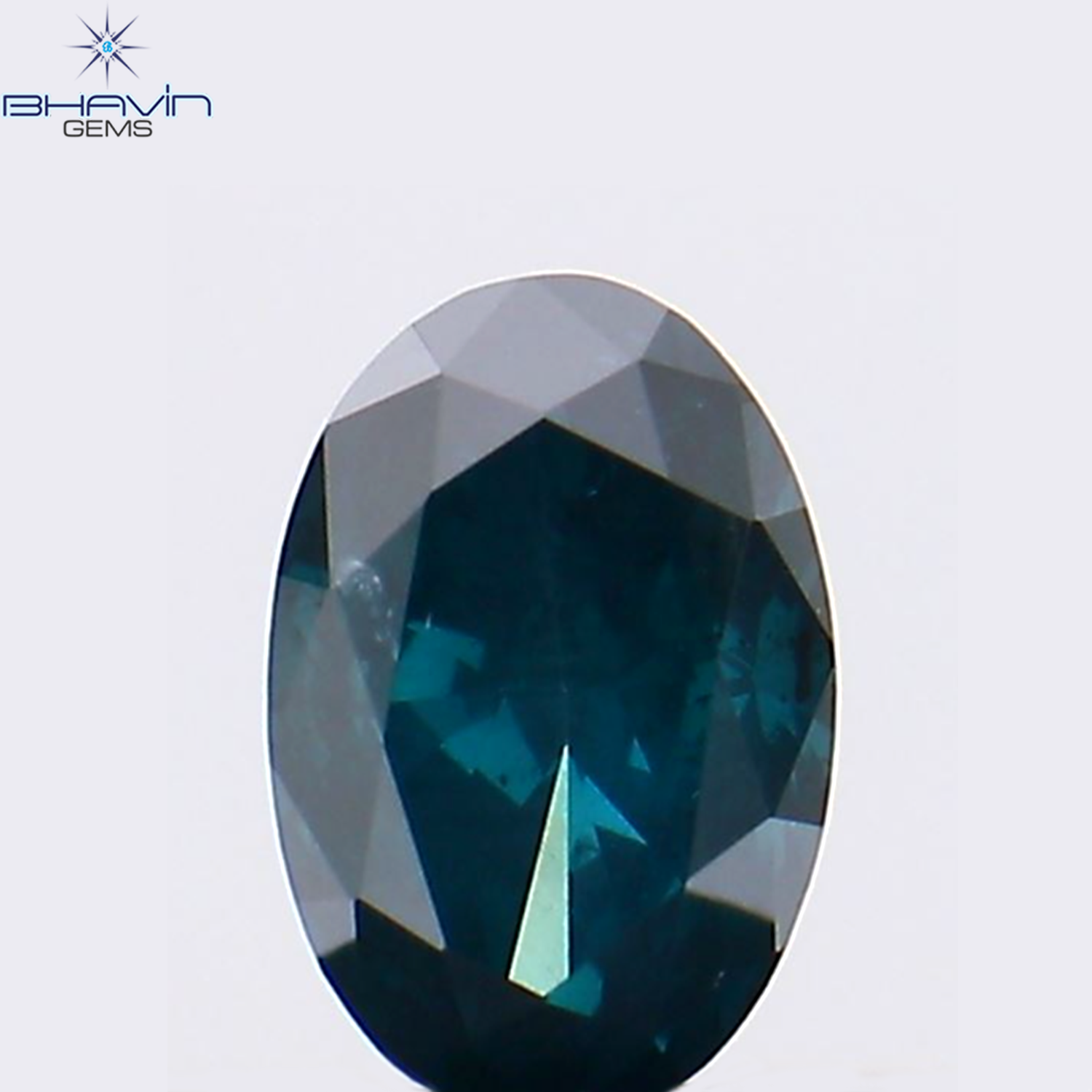 0.19 CT オーバル シェイプ ナチュラル ダイヤモンド ブルー カラー SI1 クラリティ (4.30 MM)